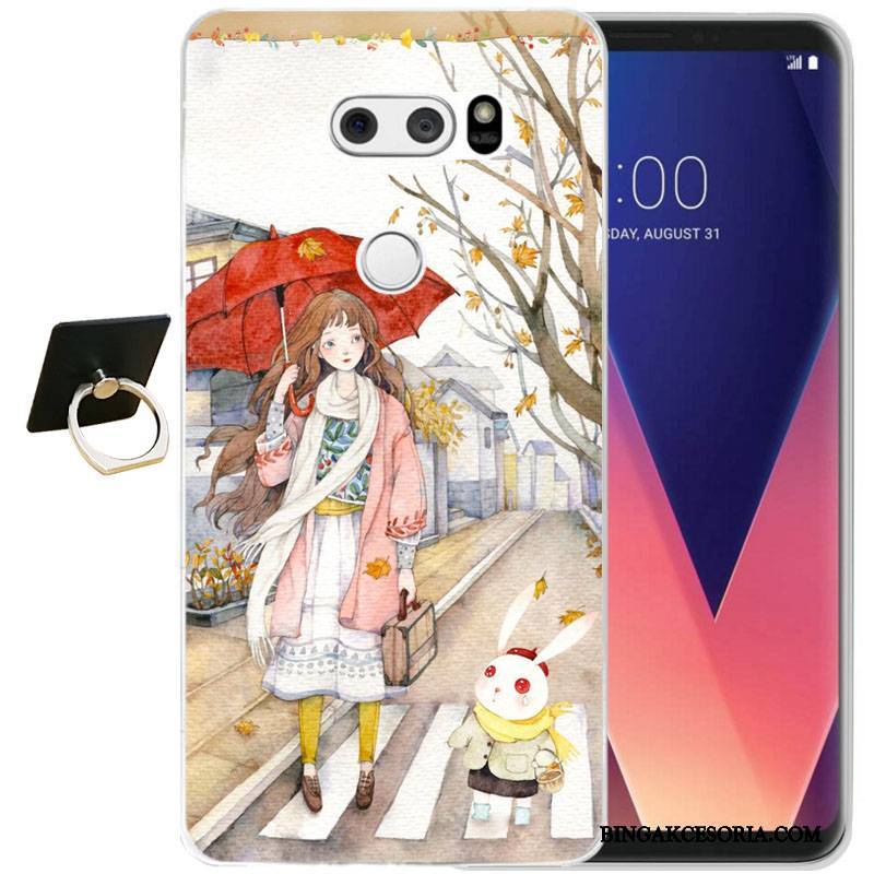 Lg V30 All Inclusive Etui Na Telefon Moda Relief Silikonowe Ochraniacz Futerał