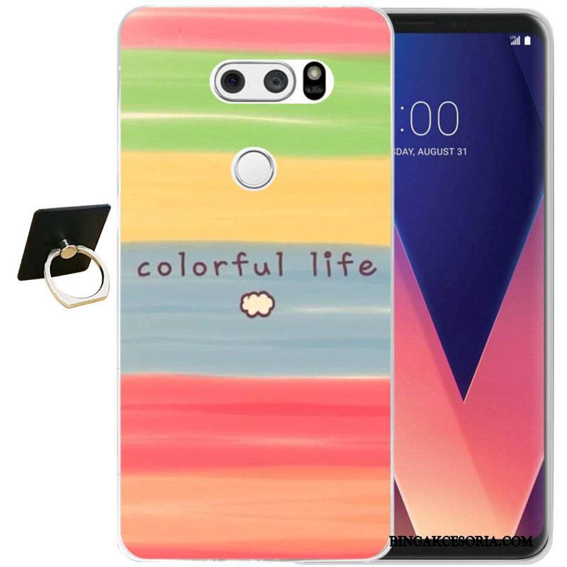 Lg V30 All Inclusive Etui Na Telefon Moda Relief Silikonowe Ochraniacz Futerał