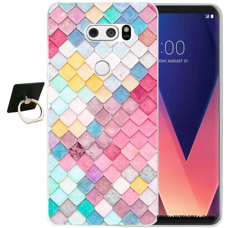 Lg V30 All Inclusive Etui Na Telefon Moda Relief Silikonowe Ochraniacz Futerał