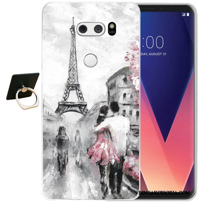 Lg V30 All Inclusive Etui Na Telefon Moda Relief Silikonowe Ochraniacz Futerał