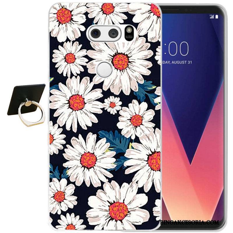 Lg V30 All Inclusive Etui Na Telefon Moda Relief Silikonowe Ochraniacz Futerał