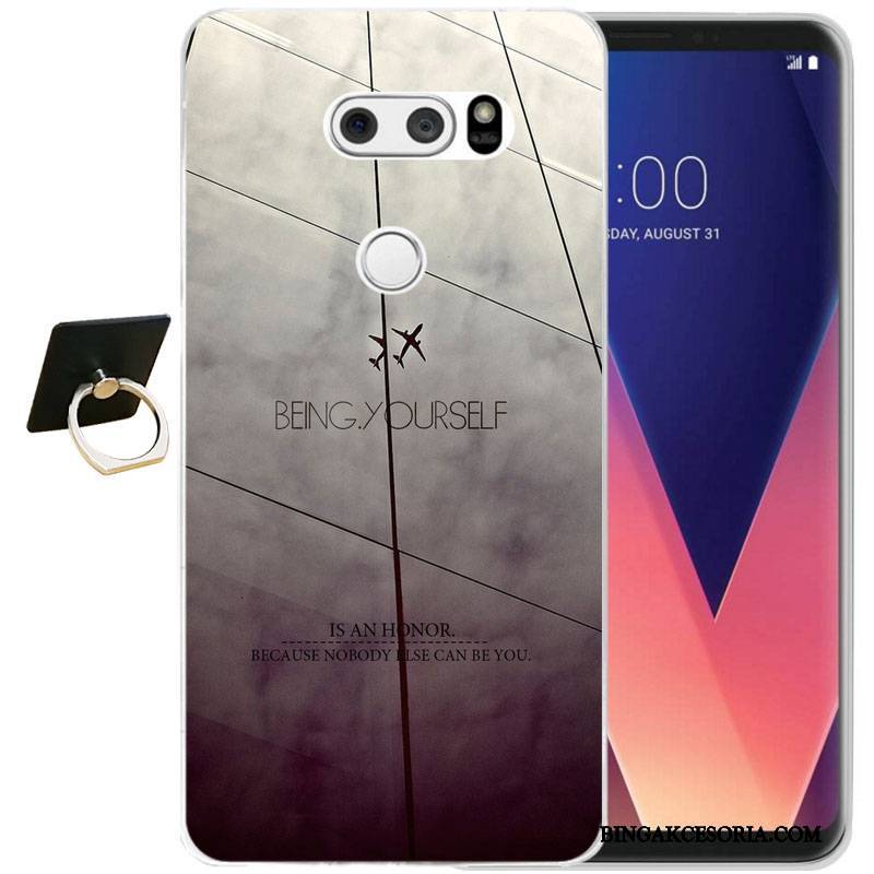 Lg V30 All Inclusive Etui Na Telefon Moda Relief Silikonowe Ochraniacz Futerał