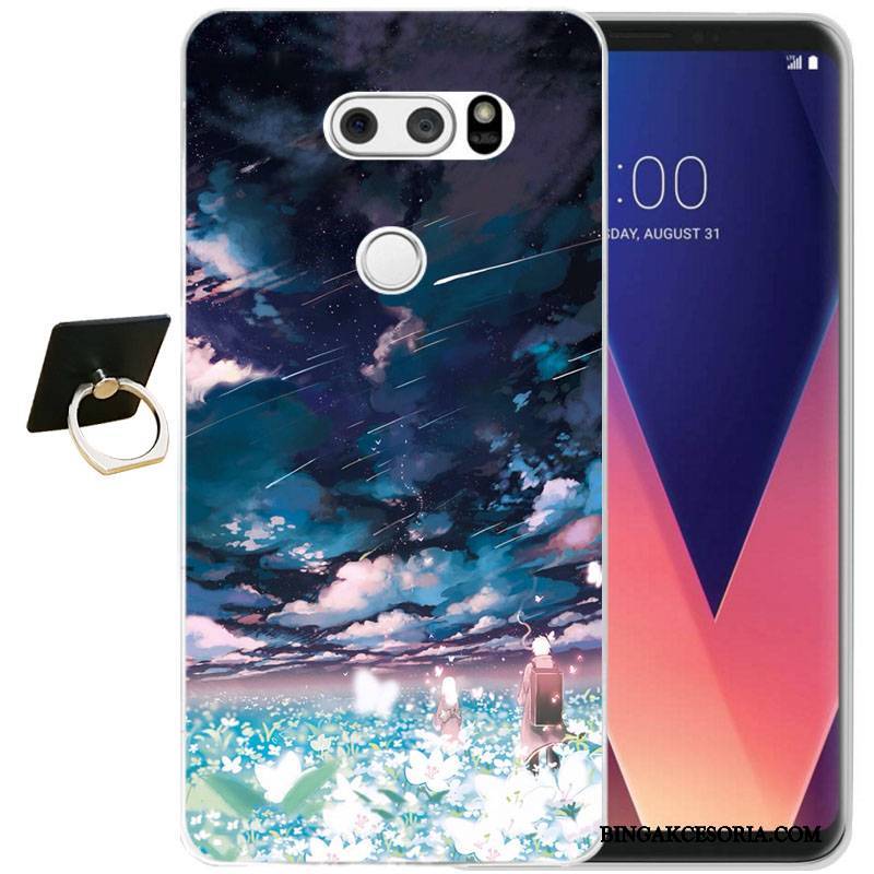 Lg V30 All Inclusive Etui Na Telefon Moda Relief Silikonowe Ochraniacz Futerał