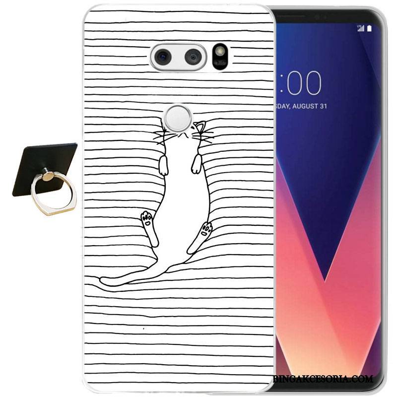 Lg V30 All Inclusive Etui Na Telefon Moda Relief Silikonowe Ochraniacz Futerał