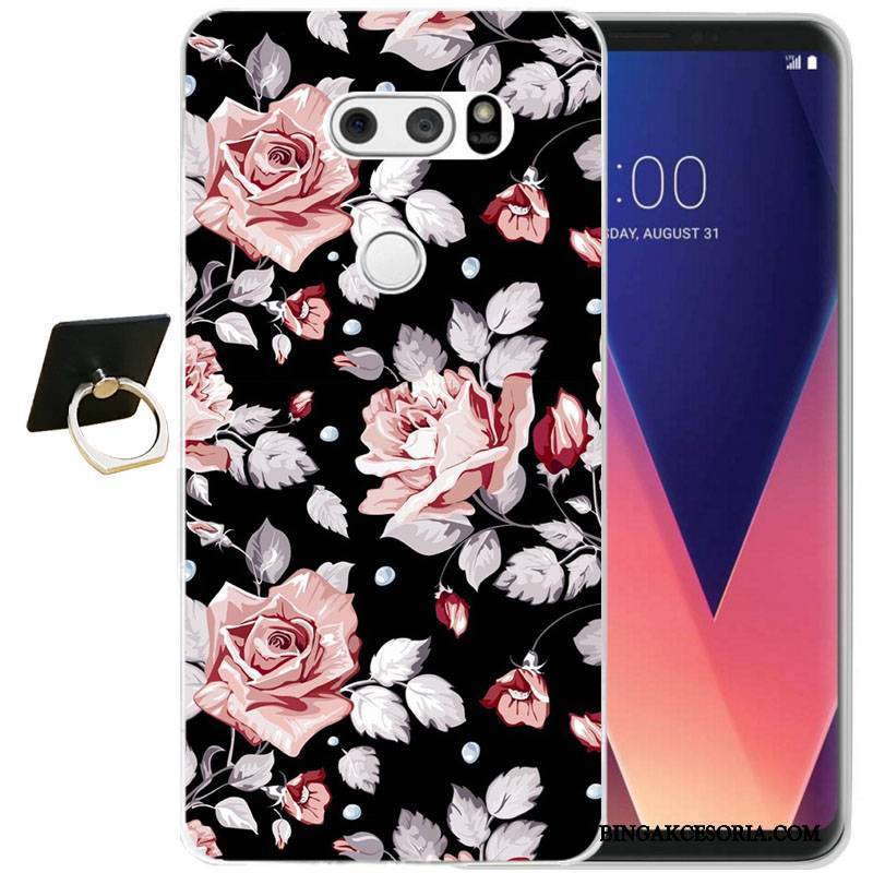 Lg V30 All Inclusive Etui Na Telefon Moda Relief Silikonowe Ochraniacz Futerał