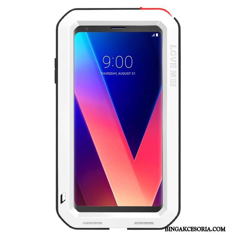 Lg V30 Futerał Metal Anti-fall Etui Na Telefon Ochraniacz Szary Trudno Europa