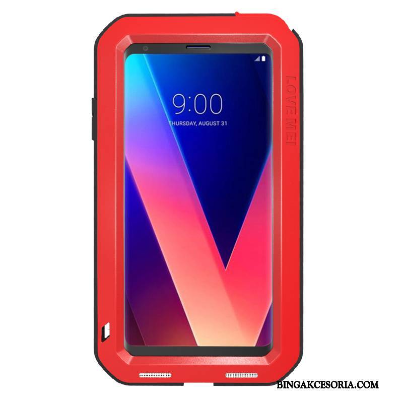 Lg V30 Futerał Metal Anti-fall Etui Na Telefon Ochraniacz Szary Trudno Europa