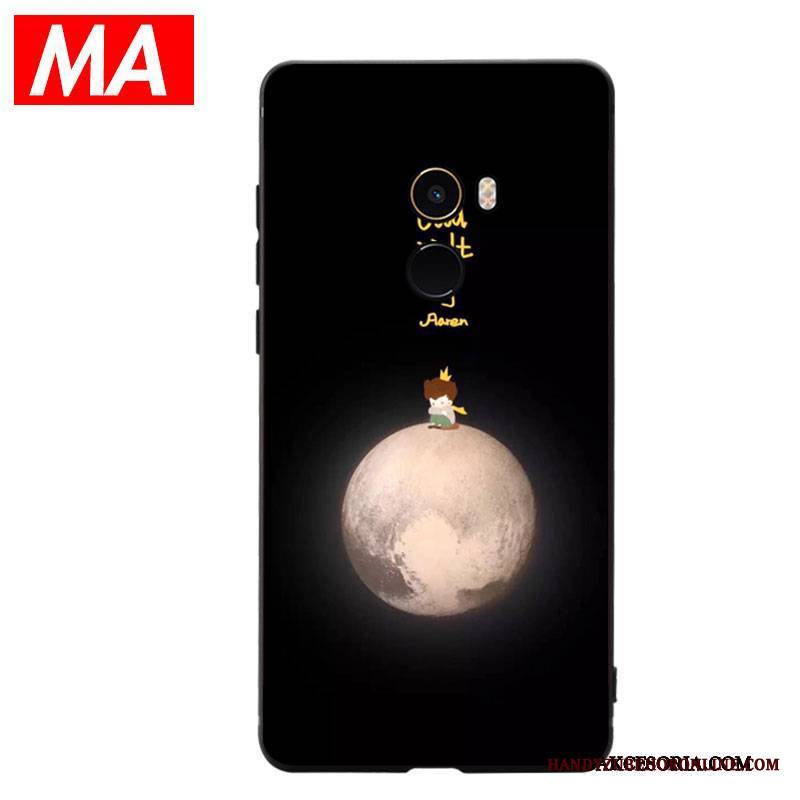 Mi Mix 2 Futerał Mały Kreskówka Etui Abstrakcja Czarny Kreatywne Osobowość