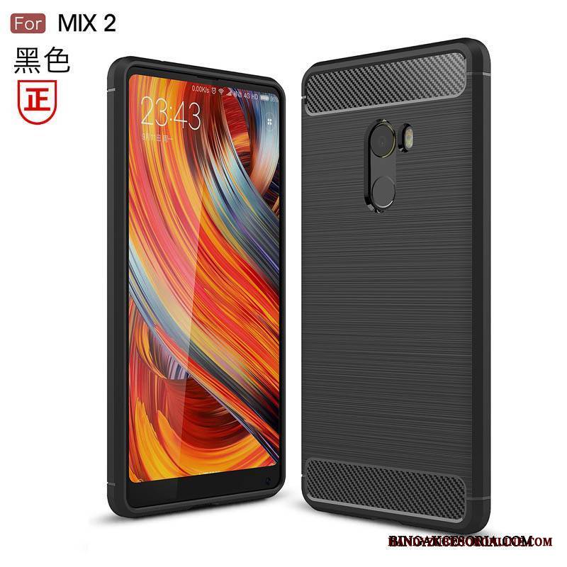 Mi Mix 2 Futerał Szary Miękki Etui Na Telefon Mały Silikonowe All Inclusive Anti-fall