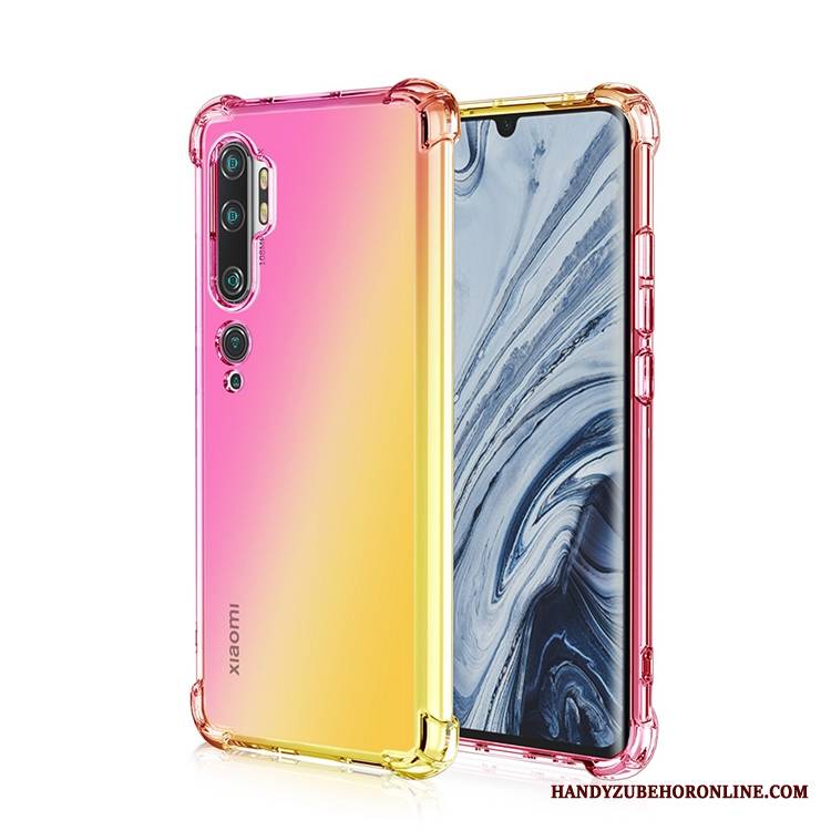 Mi Note 10 Futerał Różowe Anti-fall Etui Balon All Inclusive Tęcza Silikonowe