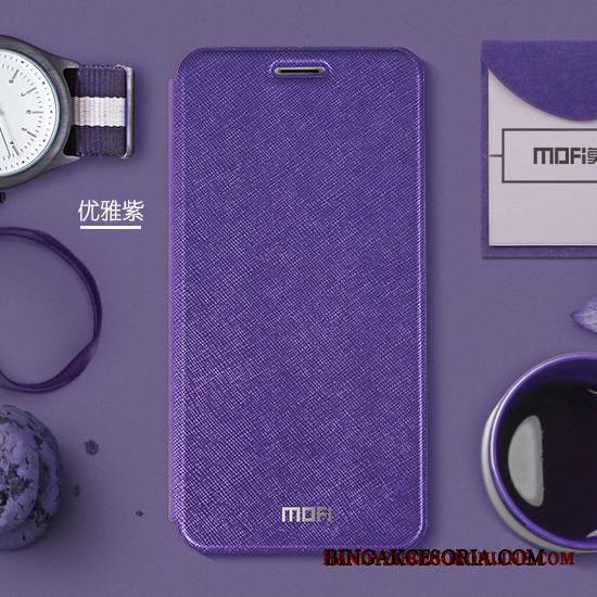 Mi Note 2 Futerał Ochraniacz Etui All Inclusive Silikonowe Klapa Anti-fall Purpurowy