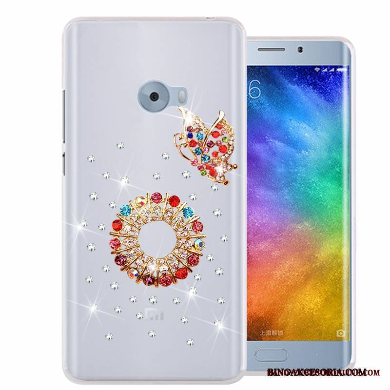 Mi Note 2 Ochraniacz Miękki Rhinestone Telefon Komórkowy All Inclusive Różowe Futerał