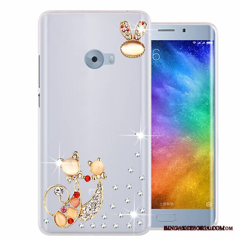 Mi Note 2 Ochraniacz Miękki Rhinestone Telefon Komórkowy All Inclusive Różowe Futerał