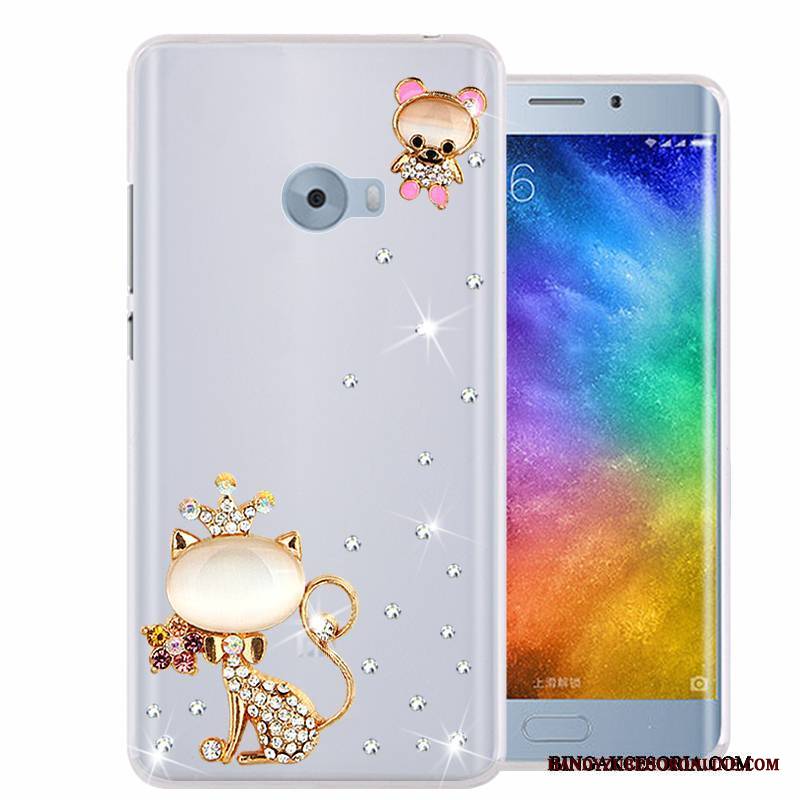 Mi Note 2 Ochraniacz Miękki Rhinestone Telefon Komórkowy All Inclusive Różowe Futerał