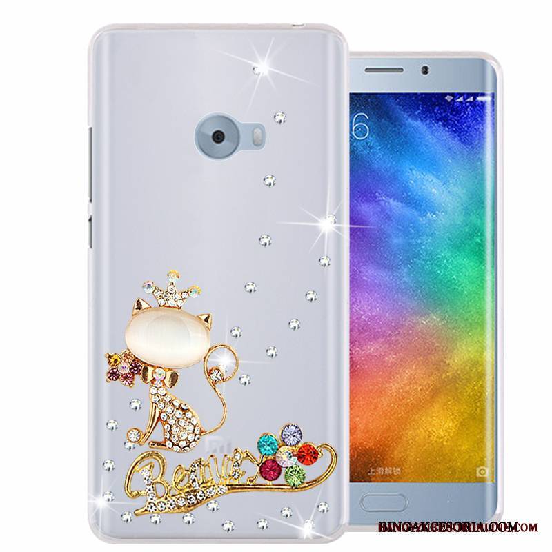 Mi Note 2 Ochraniacz Miękki Rhinestone Telefon Komórkowy All Inclusive Różowe Futerał