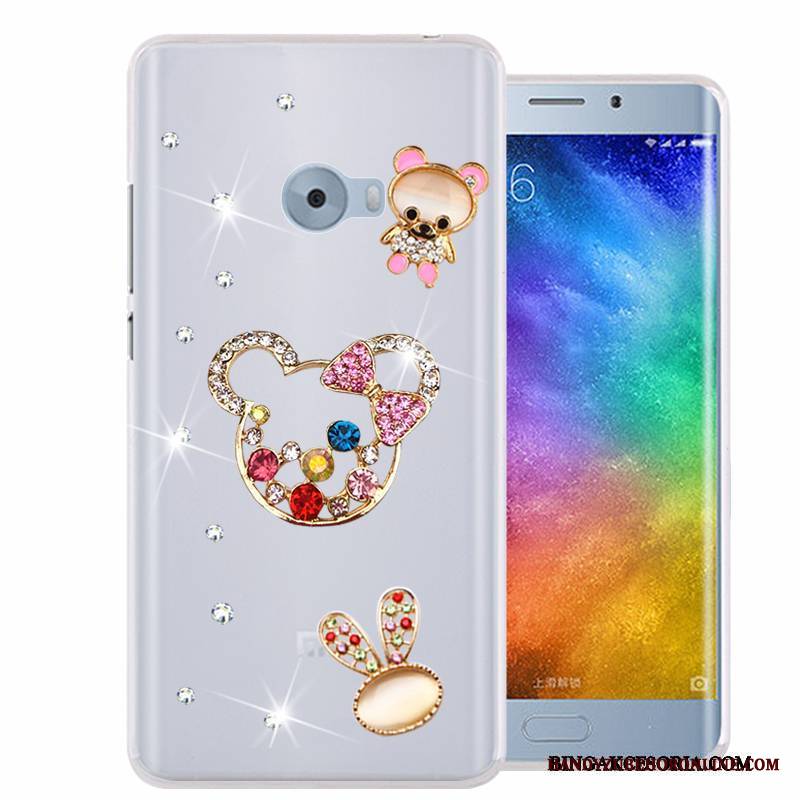 Mi Note 2 Ochraniacz Miękki Rhinestone Telefon Komórkowy All Inclusive Różowe Futerał