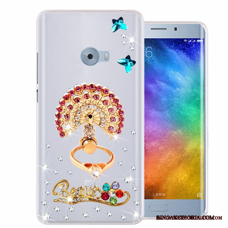 Mi Note 2 Ochraniacz Miękki Rhinestone Telefon Komórkowy All Inclusive Różowe Futerał