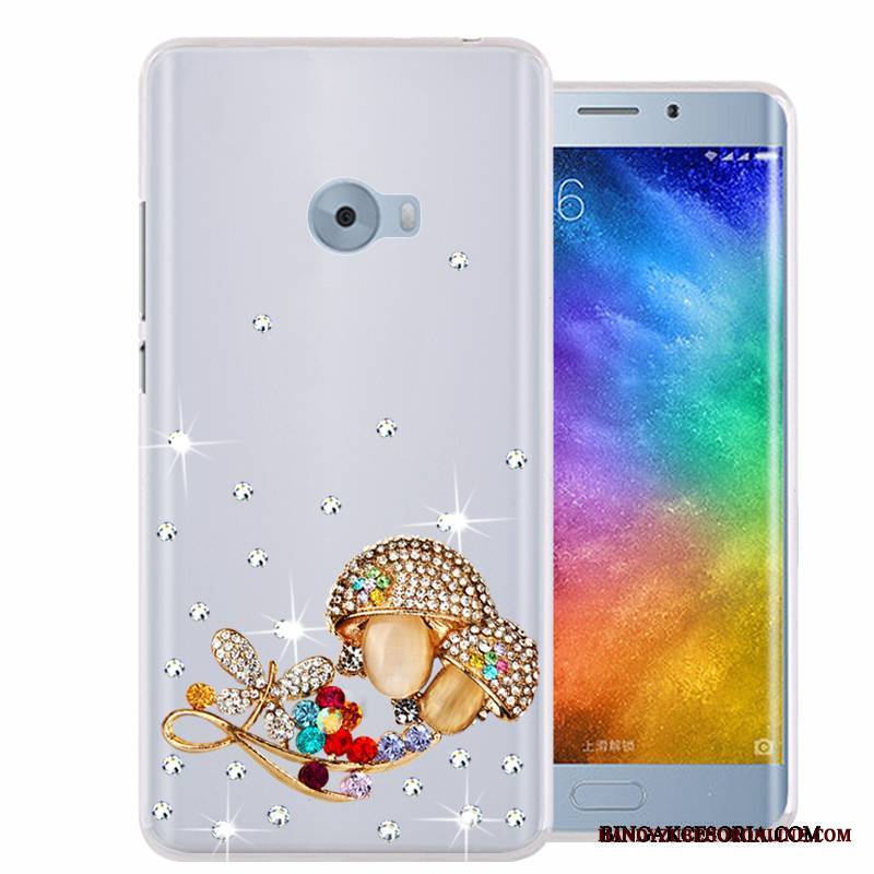 Mi Note 2 Ochraniacz Miękki Rhinestone Telefon Komórkowy All Inclusive Różowe Futerał