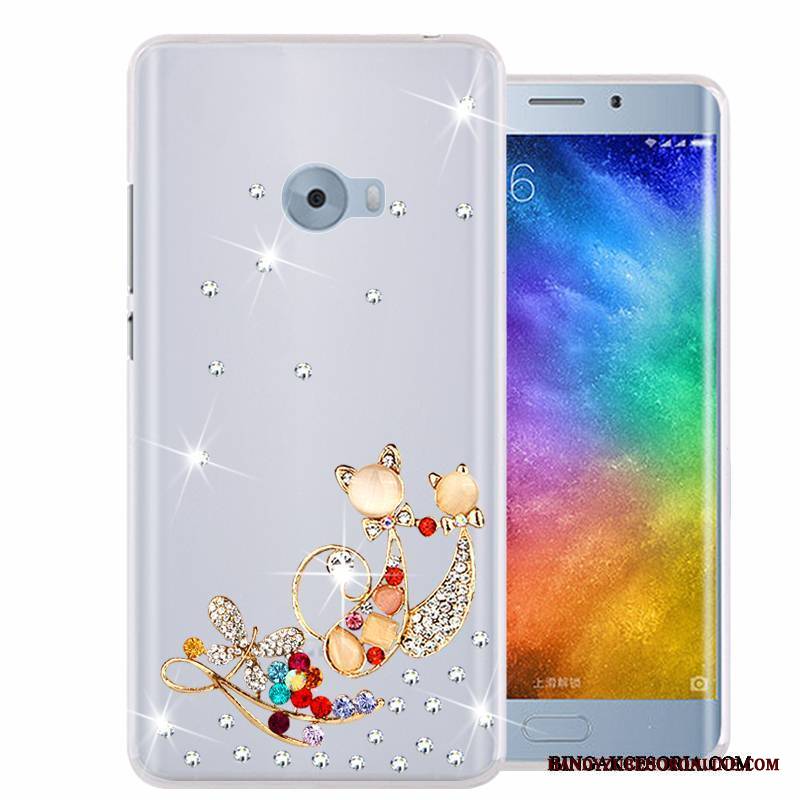 Mi Note 2 Ochraniacz Miękki Rhinestone Telefon Komórkowy All Inclusive Różowe Futerał