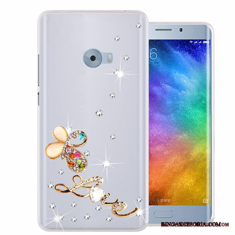 Mi Note 2 Ochraniacz Miękki Rhinestone Telefon Komórkowy All Inclusive Różowe Futerał