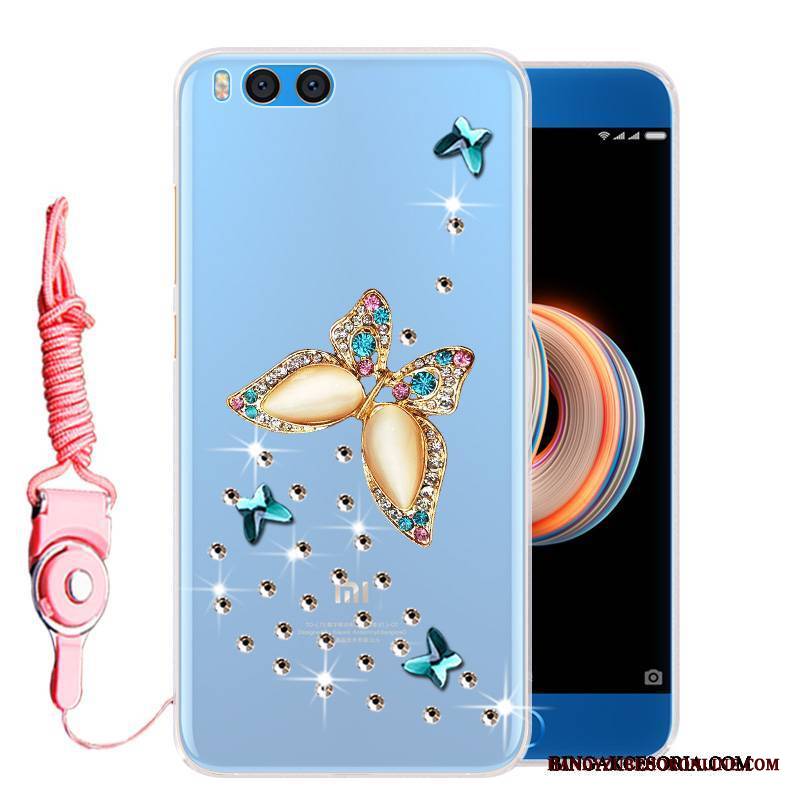 Mi Note 3 Nubuku Telefon Komórkowy Rhinestone Futerał Etui Na Telefon Tendencja Przezroczysty