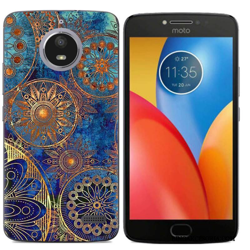 Moto E4 Futerał Kolor All Inclusive Purpurowy Kreskówka Silikonowe Etui Miękki