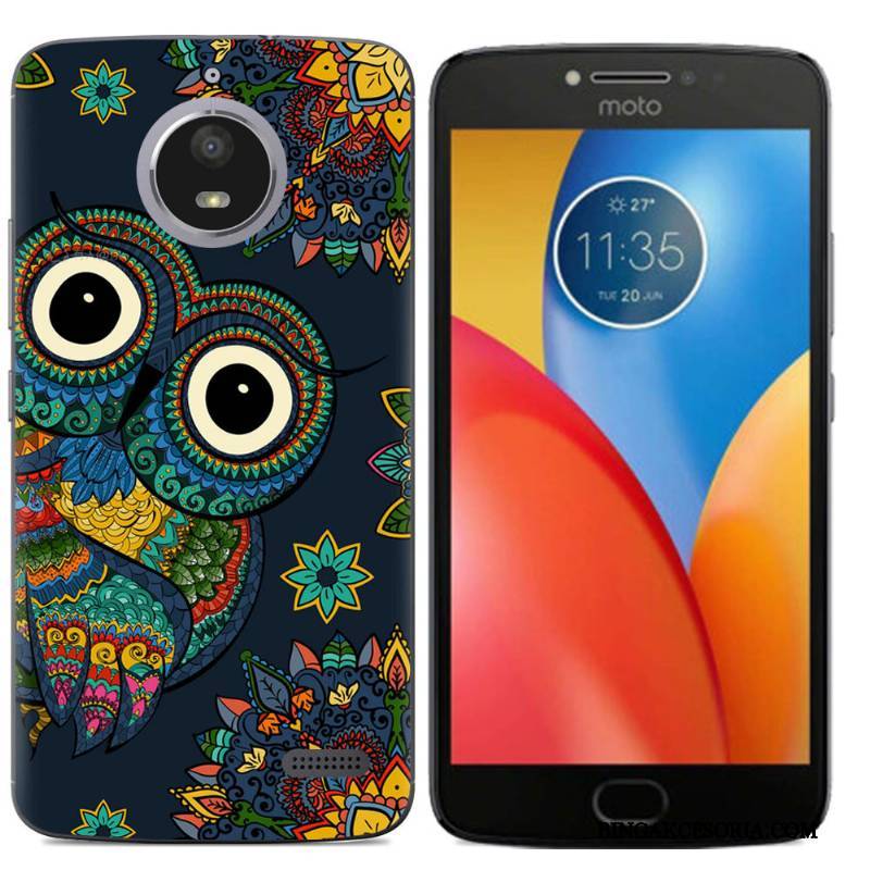 Moto E4 Futerał Kolor All Inclusive Purpurowy Kreskówka Silikonowe Etui Miękki