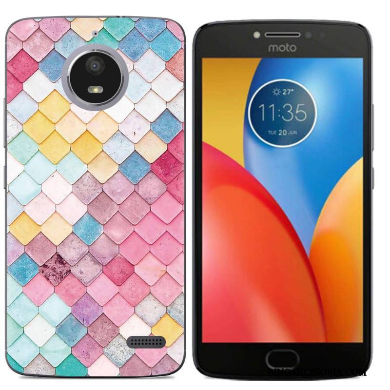 Moto E4 Futerał Kolor All Inclusive Purpurowy Kreskówka Silikonowe Etui Miękki