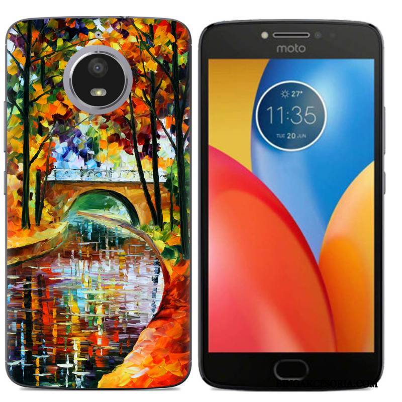 Moto E4 Plus Telefon Komórkowy Kolor Etui Kreatywne Futerał Silikonowe Miękki