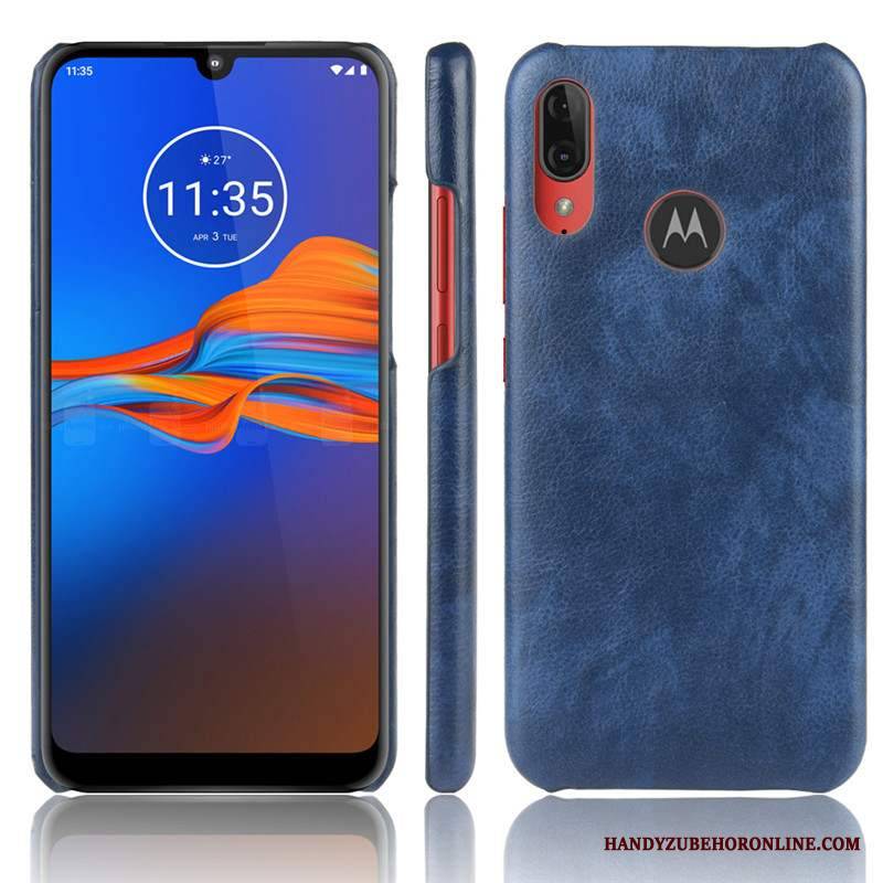 Moto E6 Plus Czerwony Etui Skóra Ochraniacz Jakość Futerał Telefon Komórkowy