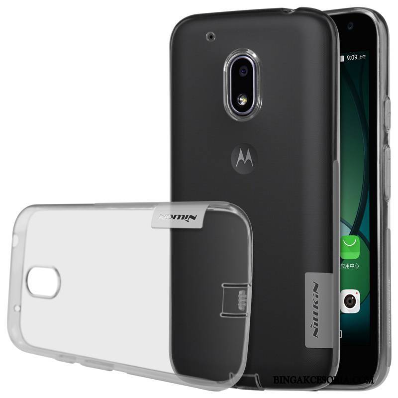 Moto G4 Play Złoto Miękki Futerał Przezroczysty Etui Anti-fall Ochraniacz