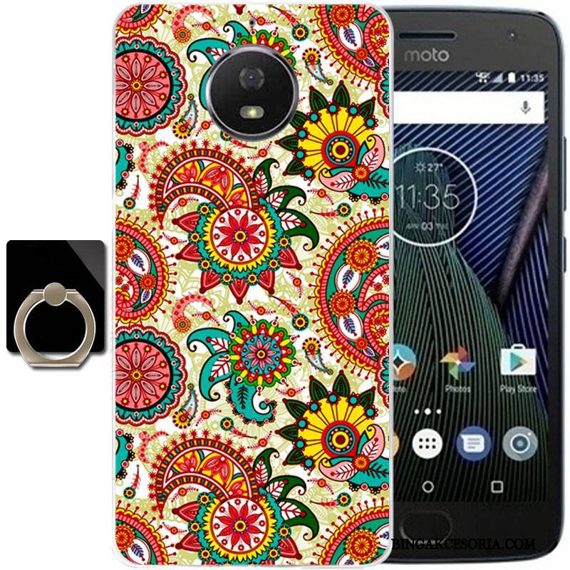 Moto G5s Plus All Inclusive Ochraniacz Silikonowe Futerał Etui Anti-fall Purpurowy