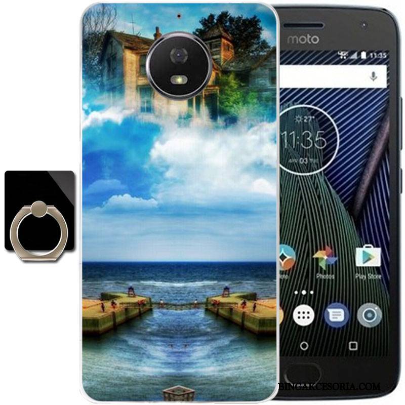 Moto G5s Plus All Inclusive Ochraniacz Silikonowe Futerał Etui Anti-fall Purpurowy