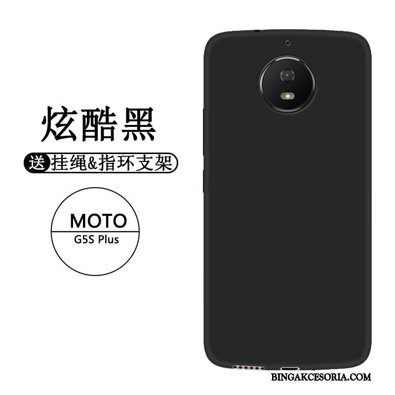 Moto G5s Plus Futerał Czerwony Anti-fall Osobowość All Inclusive Etui Silikonowe Czarny