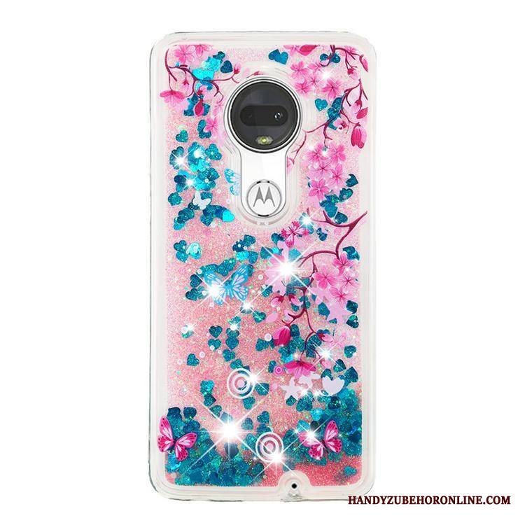 Moto G7 Futerał All Inclusive Anti-fall Miękki Quicksand Kreatywne Purpurowy Ochraniacz