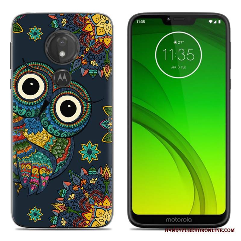 Moto G7 Play Miękki Etui Na Telefon Futerał Czarny Kreatywne Silikonowe Osobowość