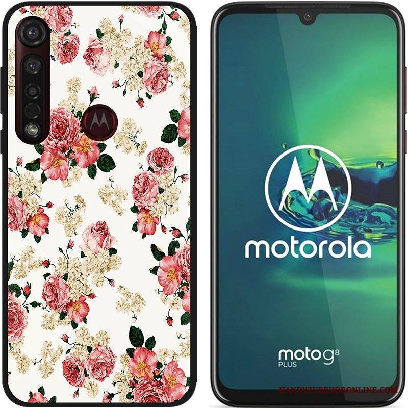 Moto G8 Plus Futerał Kreatywne Nubuku Gorąca Sprzedaż Czarny Kolor Różowe Kreskówka