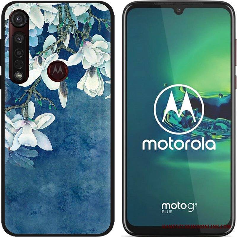 Moto G8 Plus Futerał Kreatywne Nubuku Gorąca Sprzedaż Czarny Kolor Różowe Kreskówka