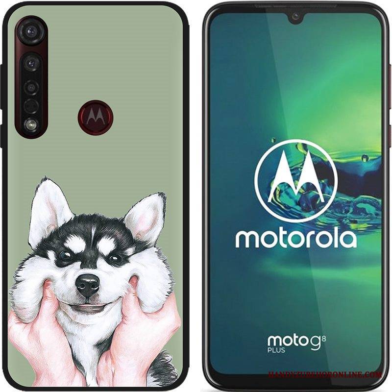 Moto G8 Plus Futerał Kreatywne Nubuku Gorąca Sprzedaż Czarny Kolor Różowe Kreskówka