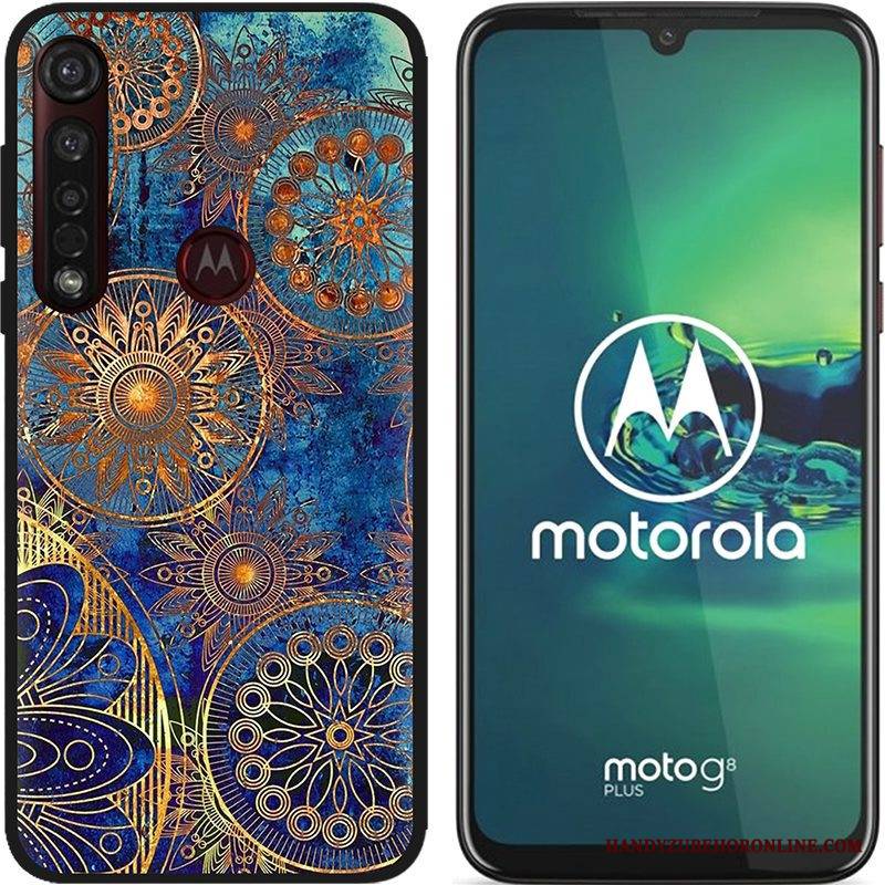 Moto G8 Plus Futerał Kreatywne Nubuku Gorąca Sprzedaż Czarny Kolor Różowe Kreskówka