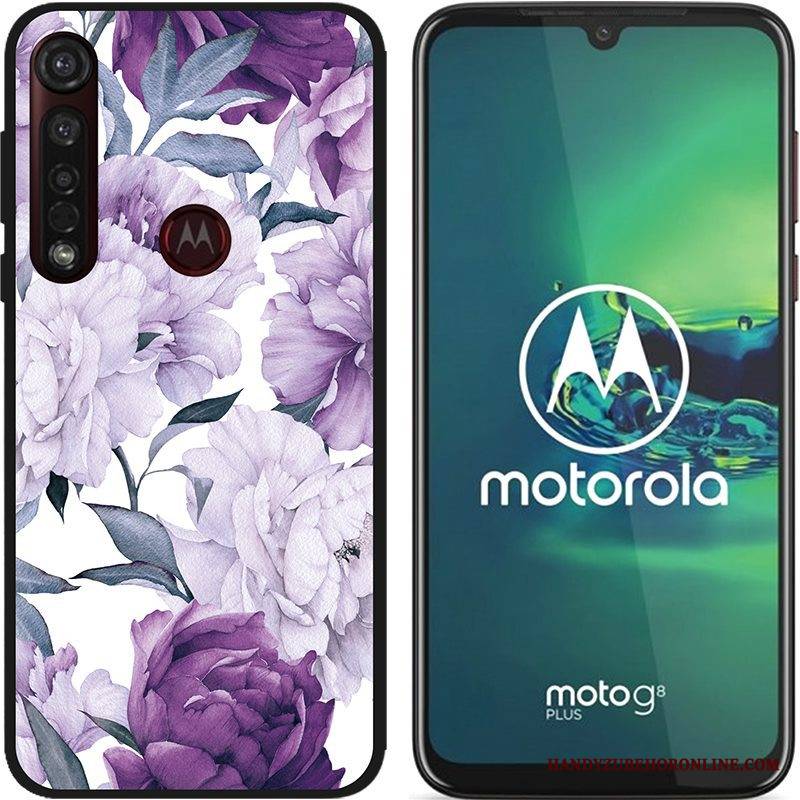 Moto G8 Plus Futerał Kreatywne Nubuku Gorąca Sprzedaż Czarny Kolor Różowe Kreskówka