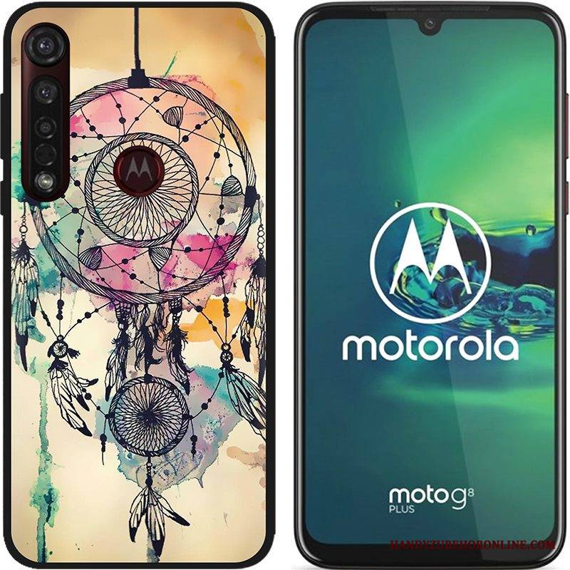 Moto G8 Plus Futerał Kreatywne Nubuku Gorąca Sprzedaż Czarny Kolor Różowe Kreskówka