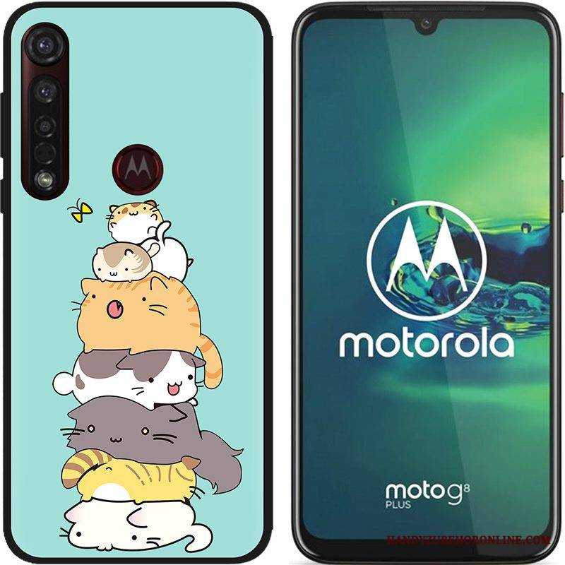 Moto G8 Plus Futerał Kreatywne Nubuku Gorąca Sprzedaż Czarny Kolor Różowe Kreskówka