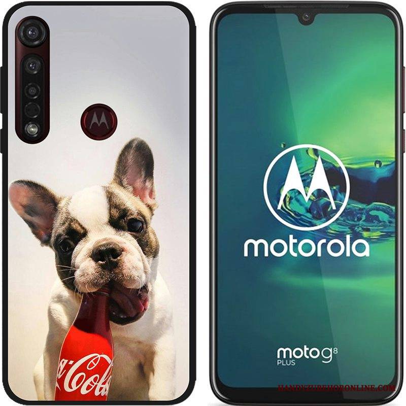 Moto G8 Plus Futerał Kreatywne Nubuku Gorąca Sprzedaż Czarny Kolor Różowe Kreskówka