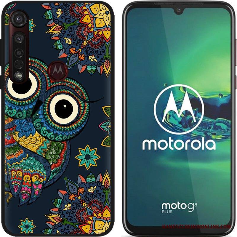 Moto G8 Plus Futerał Kreatywne Nubuku Gorąca Sprzedaż Czarny Kolor Różowe Kreskówka