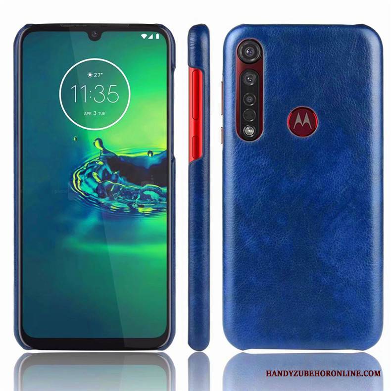 Moto G8 Plus Futerał Ochraniacz Anti-fall Etui Na Telefon Niebieski Proste