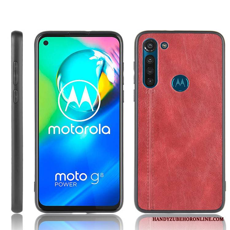 Moto G8 Power Etui Czarny Skóra Modna Marka Futerał Anti-fall All Inclusive