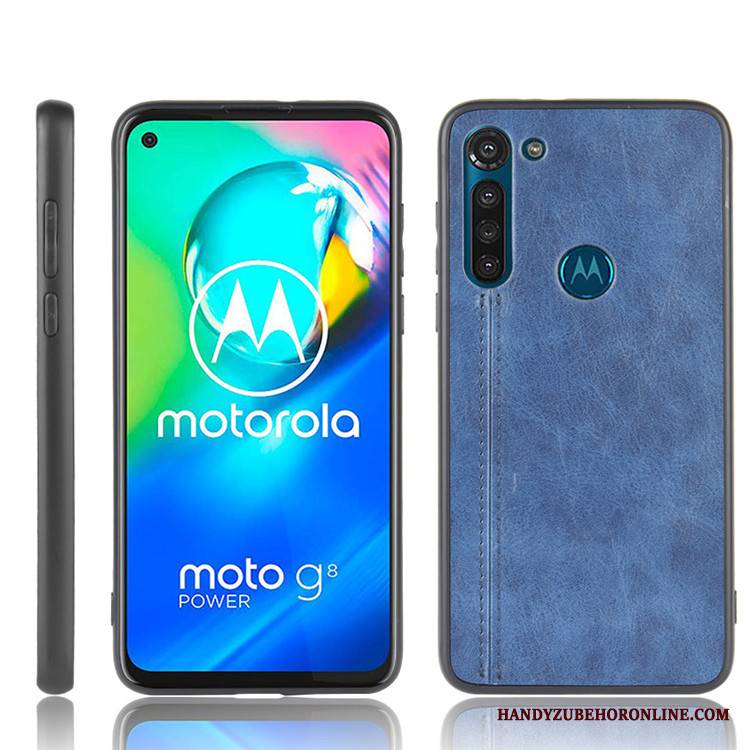 Moto G8 Power Etui Czarny Skóra Modna Marka Futerał Anti-fall All Inclusive