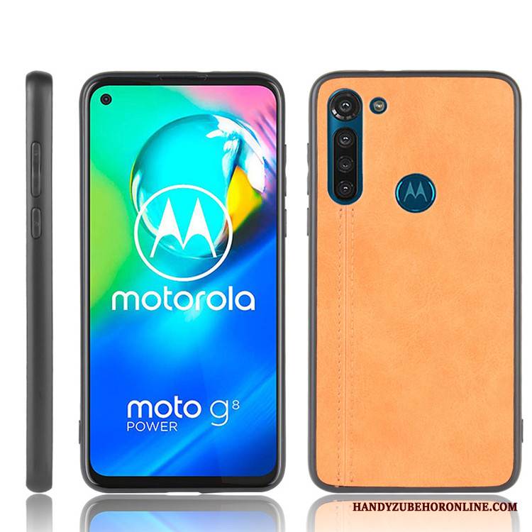 Moto G8 Power Etui Czarny Skóra Modna Marka Futerał Anti-fall All Inclusive