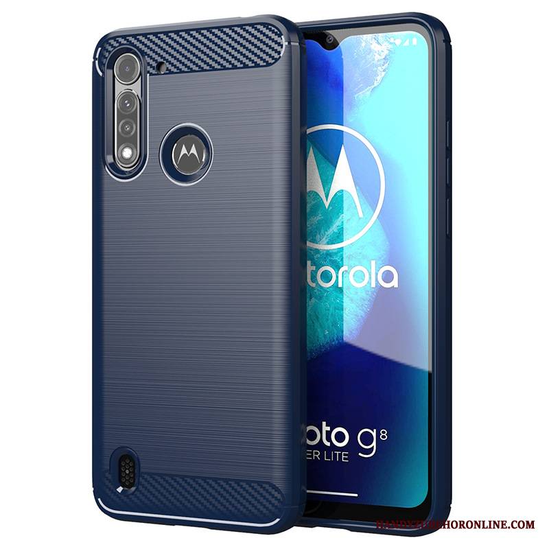 Moto G8 Power Lite Etui Na Telefon Cienka Czarny Miękki Futerał